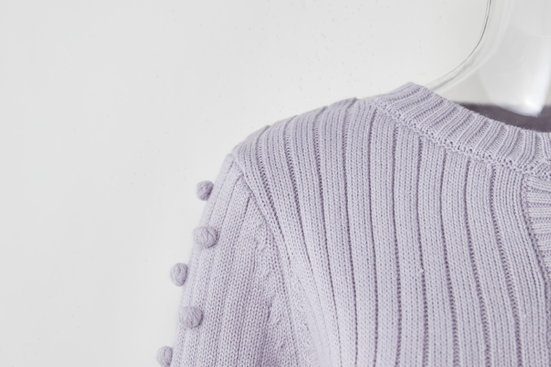 工場カスタムレディースショートかぎ針編み織り方法秋ジャケットボタンアップカラー女性ニットカーディガン (2)