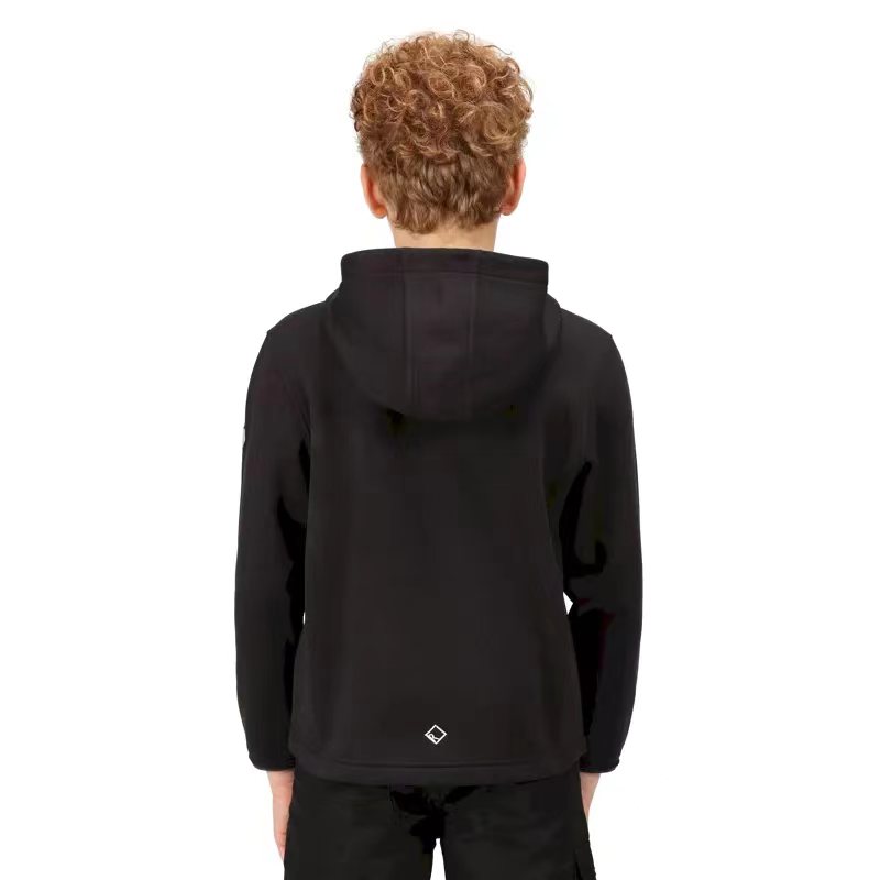 Dziecięca bluza z kapturem Highton Extol z nadrukiem – czarna