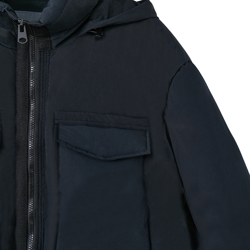 Қарапайым Thicken ерлерге арналған пальто капюшоны бар жылы валицадан жасалған қысқы пальто (3)