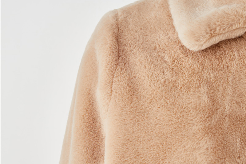 Flash Sale Spliced Women's Winter Causal Warm Coats Long Sleeve Fur Sexy Evening Party Coat For Women (3)