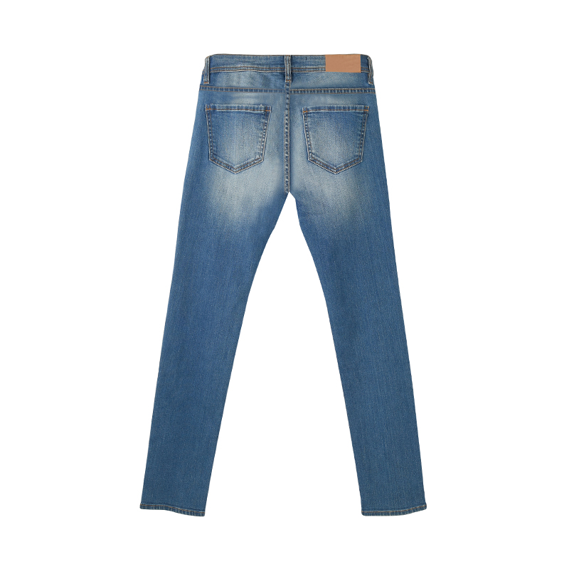 Low waist black stretch denim butt lift jeans push up womens split jeans (2)